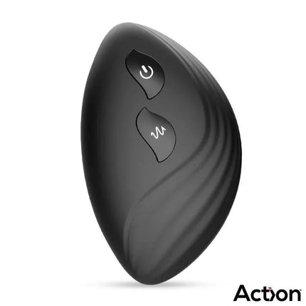 Remote control for Pinsy Expandable Butt Plug with Remote Control, featuring sleek black design with power and mode buttons