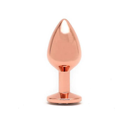 Pisa Butt Plug with Jewel Pisa Rose Gold by Rimba, featuring a sleek and stylish aluminum design for temperature play and easy insertion.