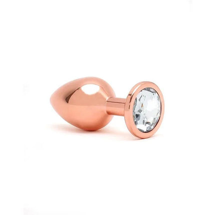 Pisa Butt Plug with Jewel Pisa Rose Gold by Rimba, elegant design with jewel-embellished base for enhanced pleasure.