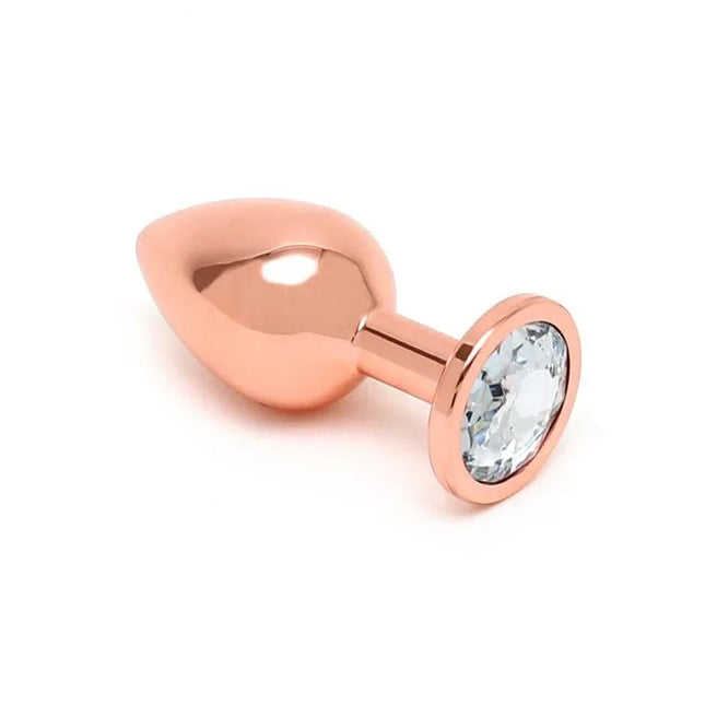 Pisa Butt Plug with Jewel Pisa Rose Gold by Rimba, stylish anal toy made from aluminum, featuring a jewel for a touch of glamour.