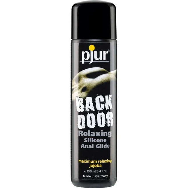 Pjur Backdoor Anal Glide 100 ml silicone-based lubricant for intense anal play with jojoba extracts for relaxation.