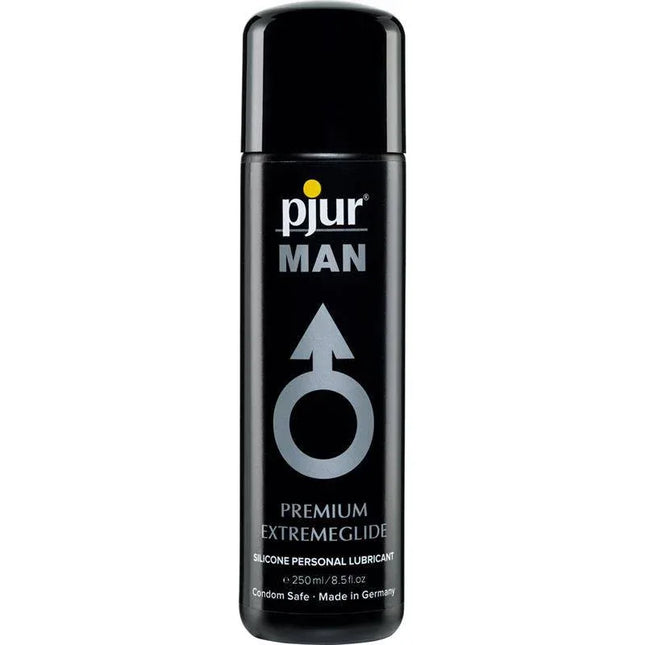 Pjur Man Lubricant Extreme Glide 250 ml bottle with premium silicone-based formula for long-lasting lubrication and comfort.