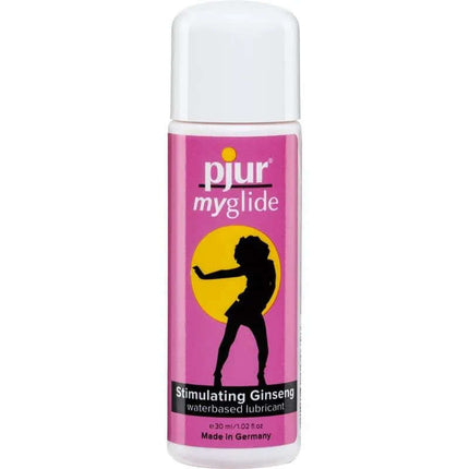 Pjur My Glide Lubricant 30 ml bottle, stimulating ginseng for enhanced female pleasure and sensitivity, 30 ml water-based formula.