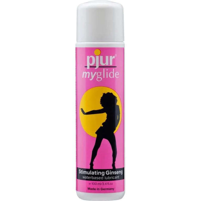 Pjur My Glide Lubricant 100 ml, water-based female stimulant with tingling and warming effects for enhanced pleasure.
