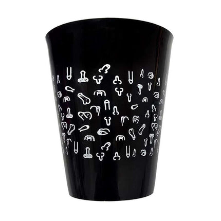 Plastic Cup with White Penis 500ml, fun design cup by DIVERTY SEX for parties, bachelor and bachelorette events, reusable and durable.