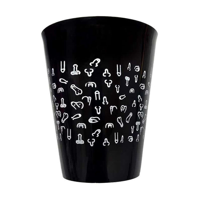 Plastic Cup with White Penis 500ml, fun design cup by DIVERTY SEX for parties, bachelor and bachelorette events, reusable and durable.
