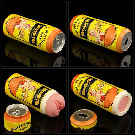 Pleasure Brew Masturbator Vagina Blond Ale beer-shaped design with discreet can aesthetic for realistic sensations.