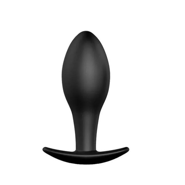 Plug Anal Ancla Negro, silicone anal toy for versatile stimulation, black color, features a smooth, skin-safe touch, size 8.5 cm long.