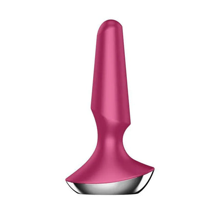 Plug-ilicious 2 Vibrating Butt Plug with Satisfyer Connect App Berry Edition