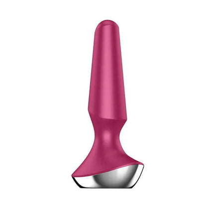 Plug-ilicious 2 Vibrating Butt Plug with Satisfyer Connect App Berry - Premium anal vibrator in berry color