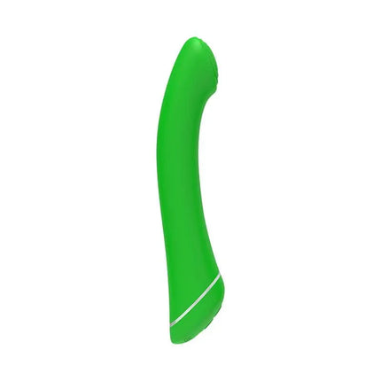 Green Popple Vibe USB Rechargeable Vibrator with ergonomic design and vibration functions for pleasure and stimulation.