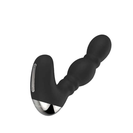 Postatic Massager Dragon Black with curved head and sculpted design for intense prostate and perineal stimulation.