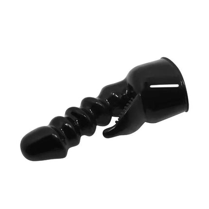 Power Head Wand Accessor Black premium silicone massage head with ergonomic design for precise stimulation.
