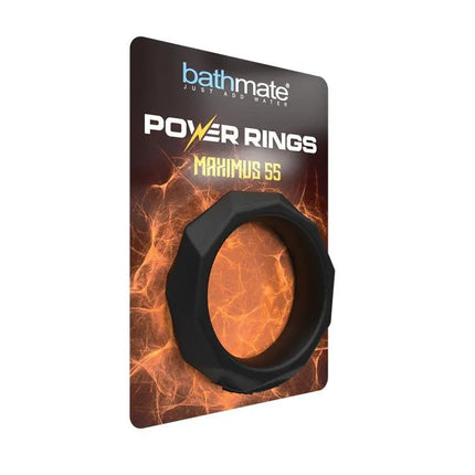 Power Ring Maximus 55 by Bathmate in packaging, premium silicone ring for men, designed for comfort, durability, and safety.