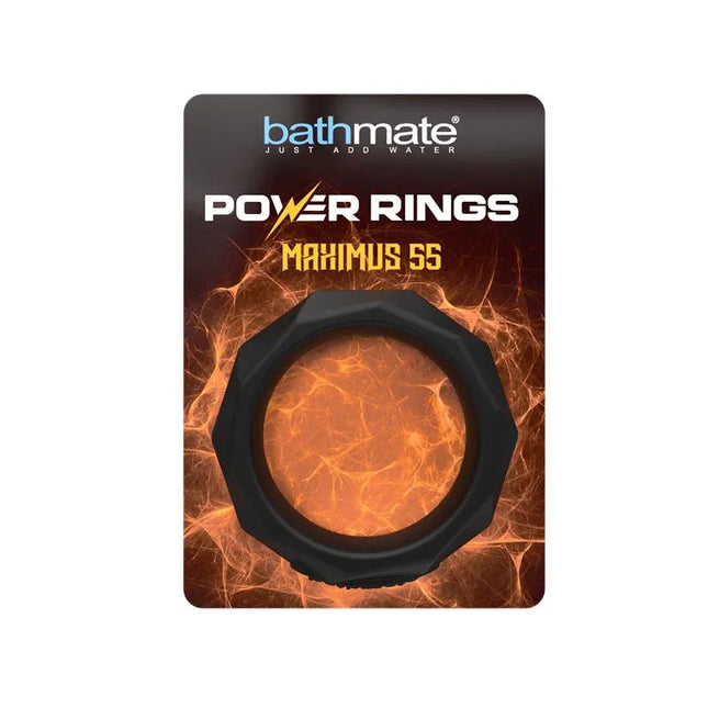 Power Ring Maximus 55 silicone ring by Bathmate for men featuring strong durability, flexibility, and skin safety.