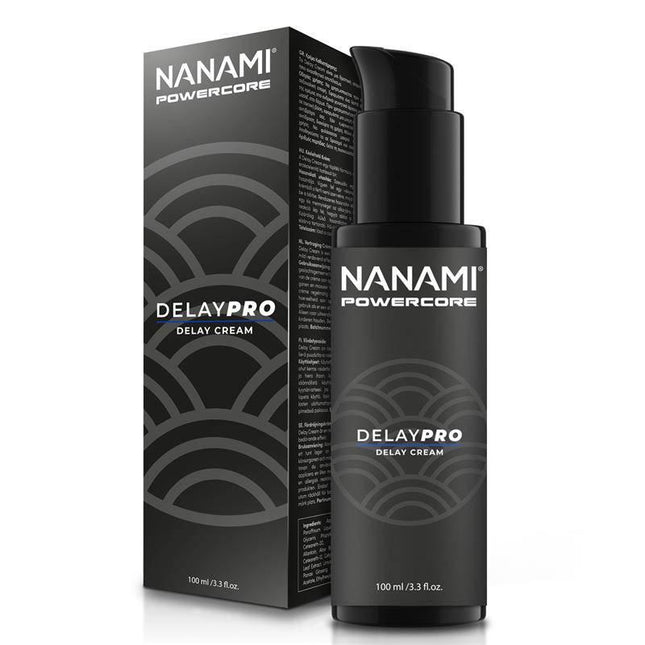 Powercore Delay Pro Delay Cream 100 ml by Nanami® - 100 ml bottle and packaging