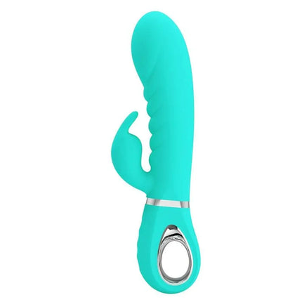 Prescott G-Spot Vibrator Green, premium silicone pleasure toy with 7 vibration settings for G-spot and clitoral stimulation.