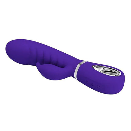 Prescott G-Spot Vibrator Lilac dual-stimulation toy in purple silicone with 7 vibration settings for targeted G-spot and clitoral pleasure.
