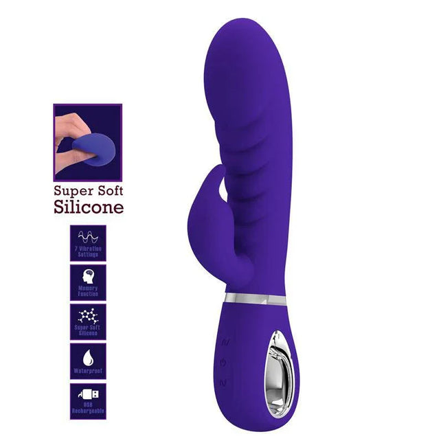 Prescott G-Spot Vibrator Lilac with body-safe silicone design and 7 vibration settings for G-spot and clitoral stimulation.
