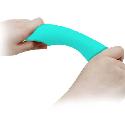 Flexible green Prescott Vibrator USB Silicone Green showing durable and soft silicone material.