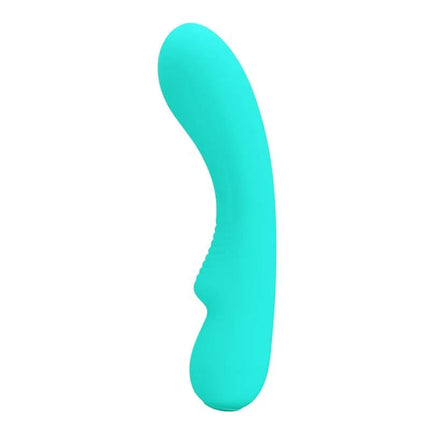 Prescott Vibrator USB Silicone Green in vibrant green, featuring USB rechargeability and 12 customizable vibration modes.