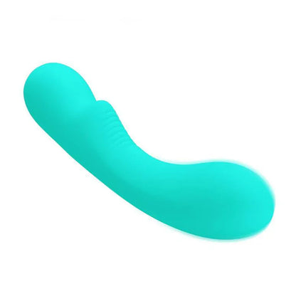 Prescott Vibrator USB Silicone Green, premium pleasure device with 12 customizable vibration modes, soft green silicone finish.
