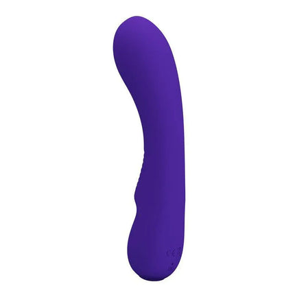 Prescott Vibrator USB Silicone Lilac in purple, featuring soft ergonomic design with 12 vibration functions for personal pleasure.