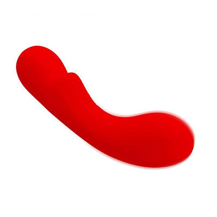 Prescott Vibrator USB Silicone Red in sleek design offers powerful sensations, perfect for solo or couple play with 12 vibration settings.