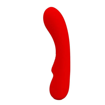 Prescott Vibrator USB Silicone Red with 12 settings for personalized enjoyment