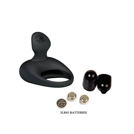 Pretty Love Anillo Vibrador Tonguo Negro with batteries