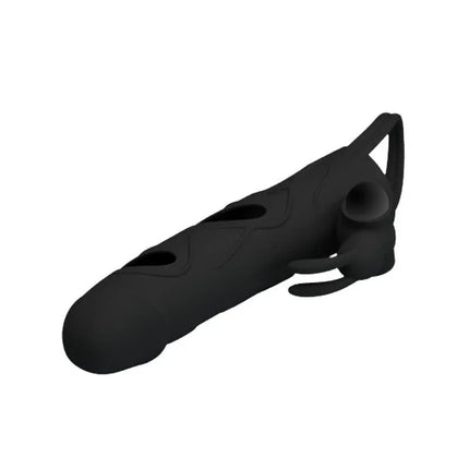 Pretty Love Cage with Vibrating Bullet 14 cm Black designed for enhanced stimulation and powerful erections in a sleek black finish.
