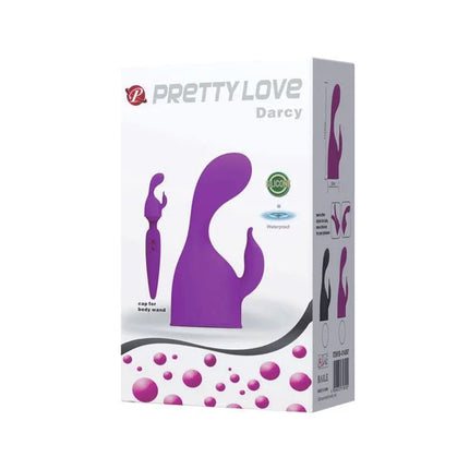 Pretty Love Head Massager Darcy Purple packaging box showing silicone head design for G-spot stimulation.
