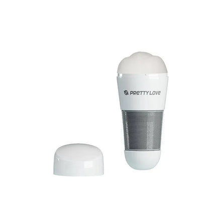 Pretty Love Masturbator Kitty White with lid and textured silicone sleeve for realistic pleasure