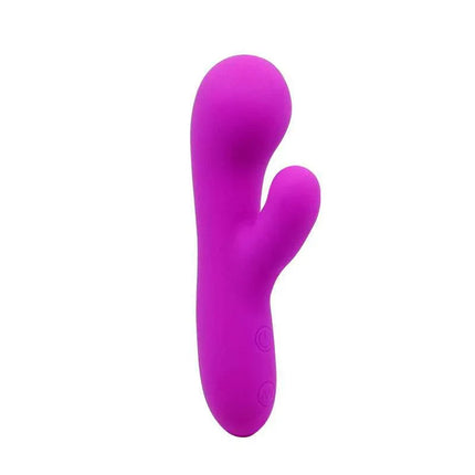 Pretty Love Mini Massager Berger Purple with dual stimulation design and 30 vibration functions in a silky silicone shell