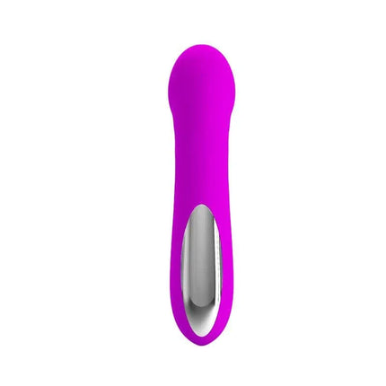 Pretty Love Mini Massager Reuben Purple with silicone design for G-spot stimulation and wellness, shown in vibrant purple color.