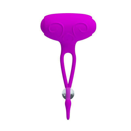 Pretty Love Nipples Clamps Bancroft Purple with silicone-clad design and vibrating bullet, ideal for precise nipple stimulation.