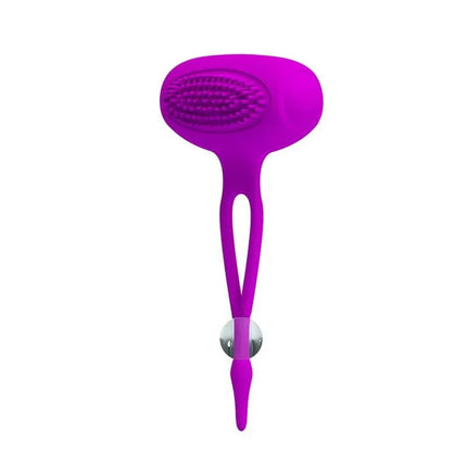 Pretty Love Nipples Clamps Bancroft Purple with silicone-clad design and vibrating bullet for enhanced stimulation
