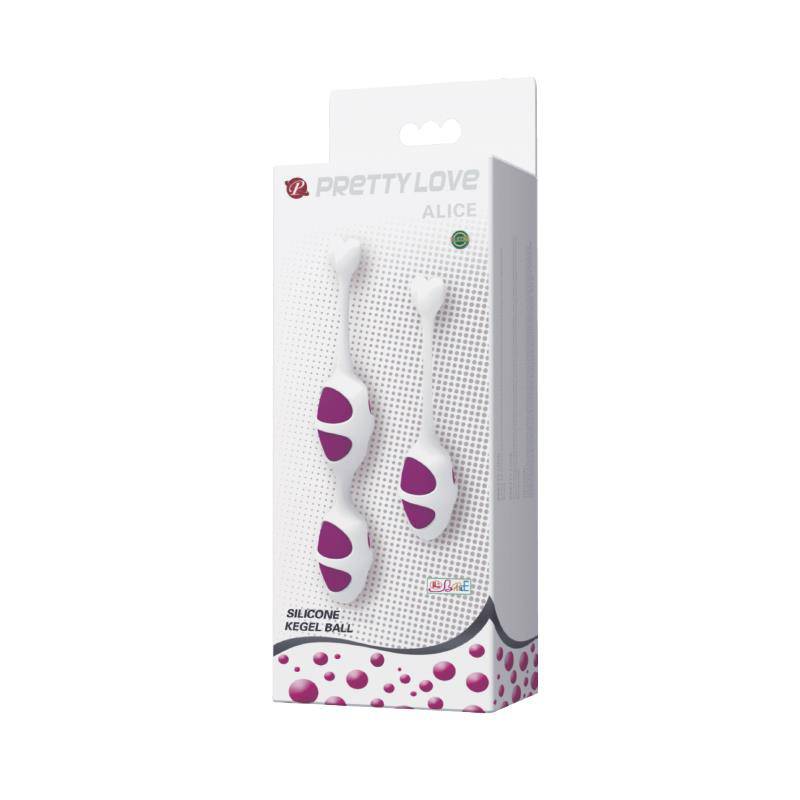 Pretty Love Oval Shaped Kegel Balls Purple - secretsextoys.store