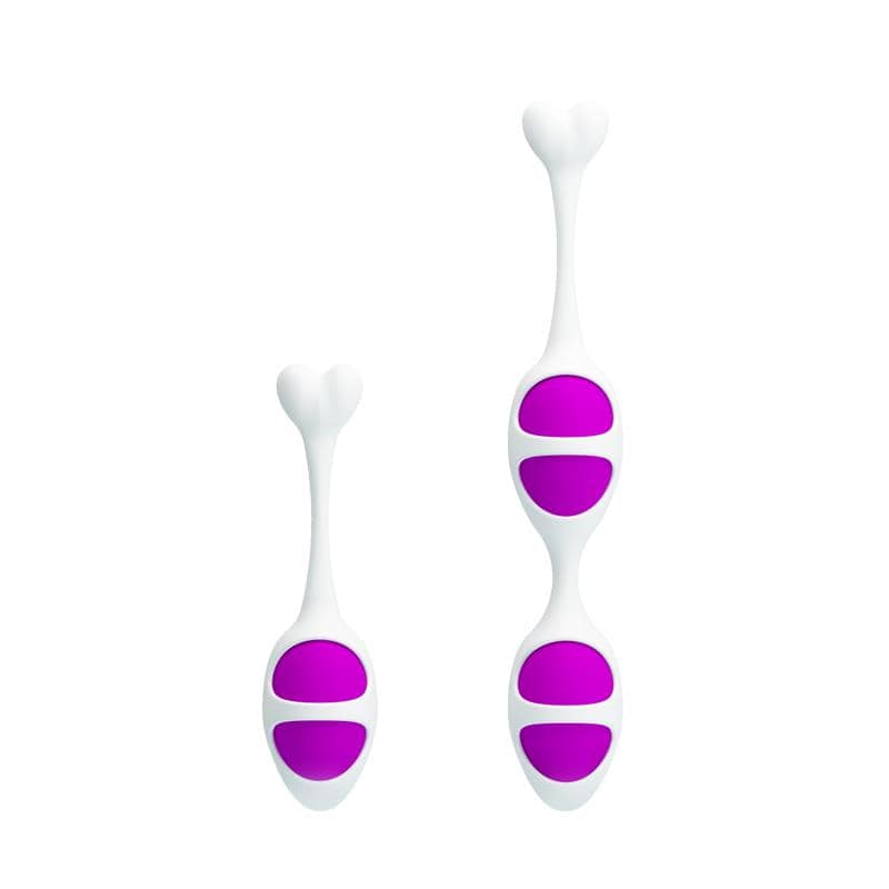 Pretty Love Oval Shaped Kegel Balls Purple - secretsextoys.store