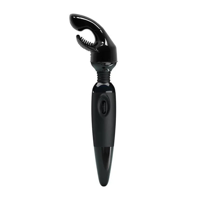 Pretty Love Sensual Massager Black, ergonomic design, versatile stimulation, discreet, compact, sleek black finish, total length 25.2 cm.