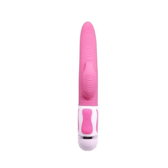 Pretty Love Vibe Antoine Pink ribbed vibrator in bright pink extra-soft silicone