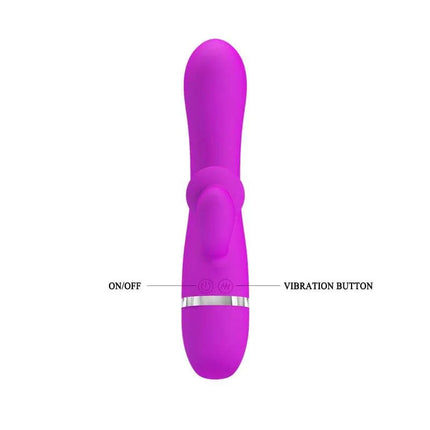 Pretty Love Vibe Bert Purple silicone G-spot vibrator with ergonomic design and vibration buttons