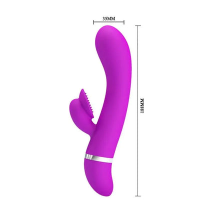 Pretty Love Vibe Bert Purple - Premium Silicone G-Spot Vibrator for Targeted Stimulation, Ergonomic Design, 188mm x 35mm