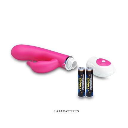 Pretty Love Vibe Felix Pink G-spot vibrator with remote control and batteries included.