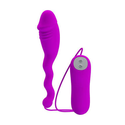 Pretty Love Vibe Jumping Snake Purple silicone vibrator with remote, featuring 12 vibration modes for customizable pleasure.