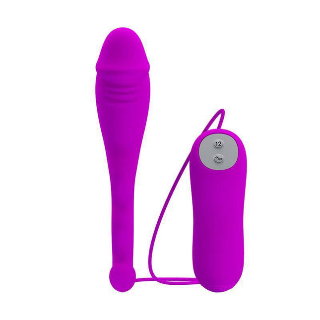 Pretty Love Vibe Jumping Snake Purple with remote control, medical-grade silicone, 12 vibration modes, in vibrant purple color.