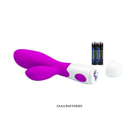Pretty Love Vibe Newman Purple dual-action wand with batteries
