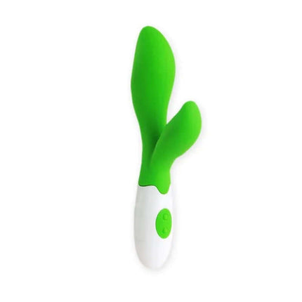 Pretty Love Vibe Owen Green with dual stimulation design and 30 vibration functions in body-safe silicone.