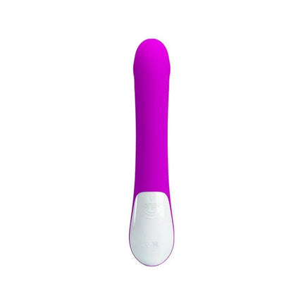 Pretty Love Vibe Robert Purple curved vibrator with ergonomic silicone design for targeted G-spot stimulation and 30 vibration functions.