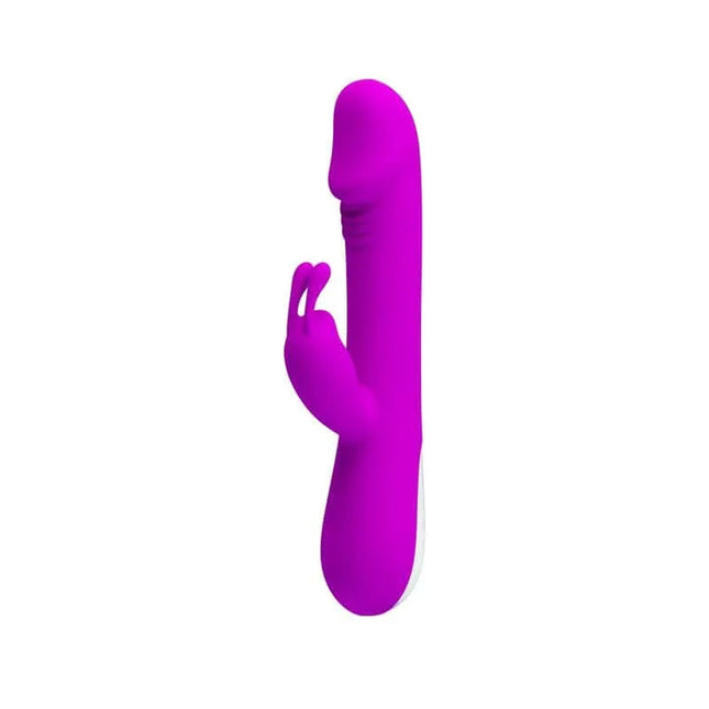 Pretty Love Vibe Robert Purple vibrator with curved silicone design for G-spot stimulation and multiple vibration settings.
